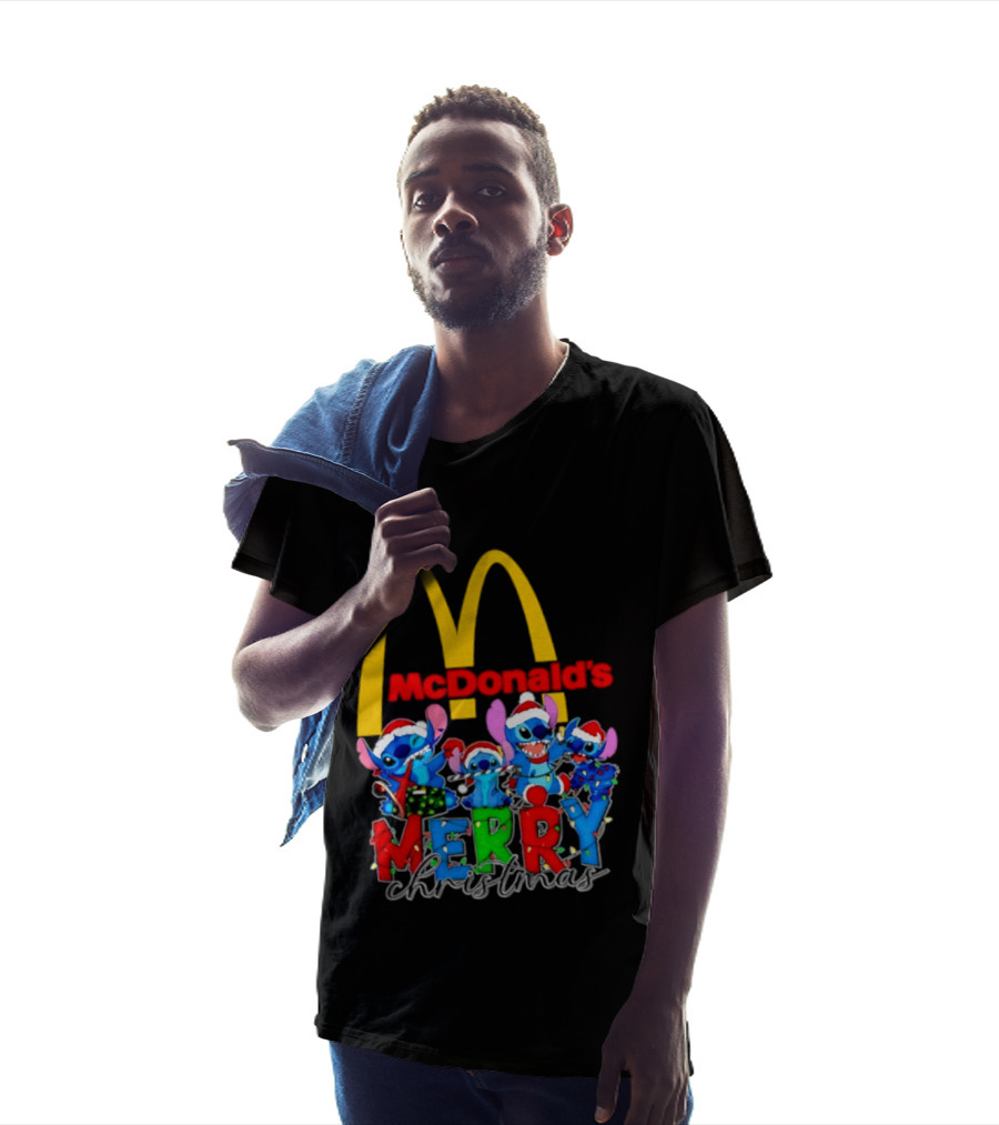 McDonald's Stitch Merry Christmas 2025 T-Shirt