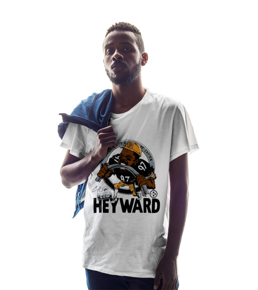 Pittsburgh Steelers Captain Cam Heyward Caricature NFL Number 97 T-Shirt