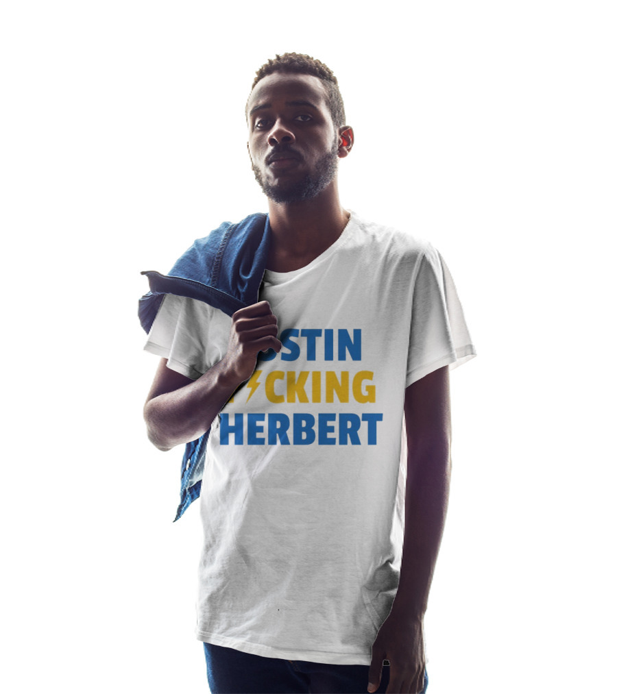Justin Fucking Herbert Los Angeles Chargers Football Bolt T-Shirt