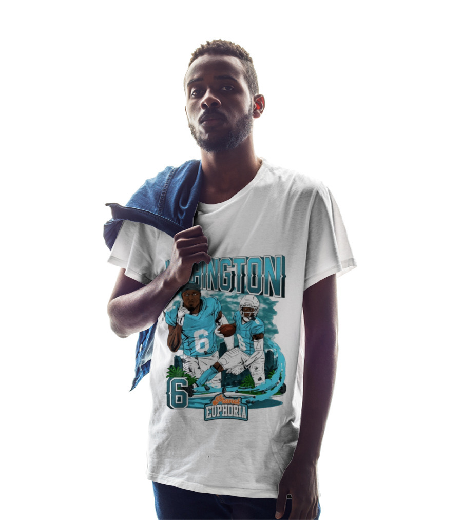 Miami Dolphins Football Washington 6 Player Planet Euphoria T-Shirt