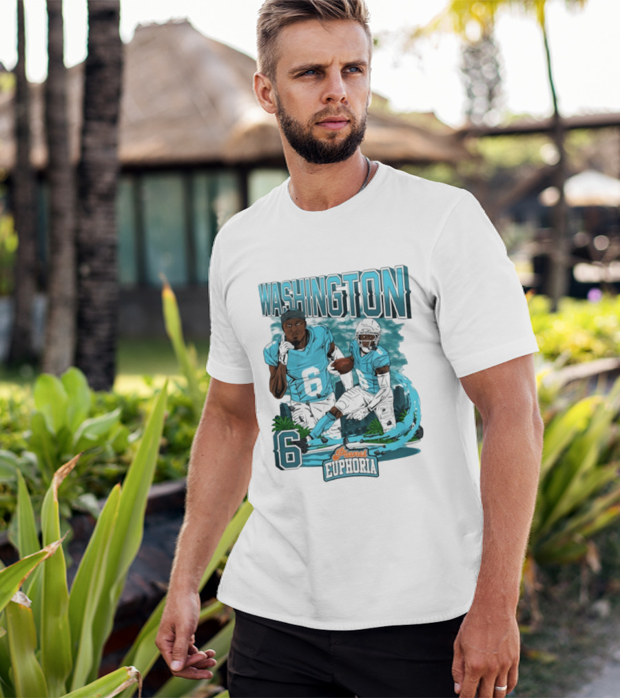 Miami Dolphins Football Washington 6 Player Planet Euphoria T-Shirt