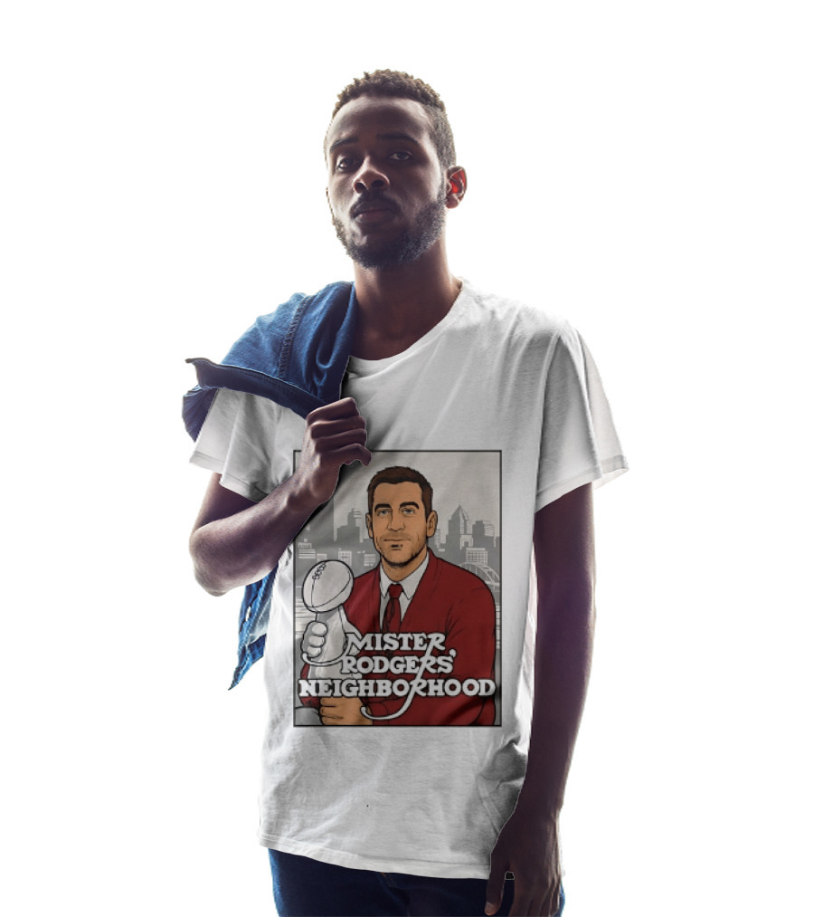 Mister Rodgers Neighborhood Aaron Rodgers Pittsburgh Skyline T-Shirt