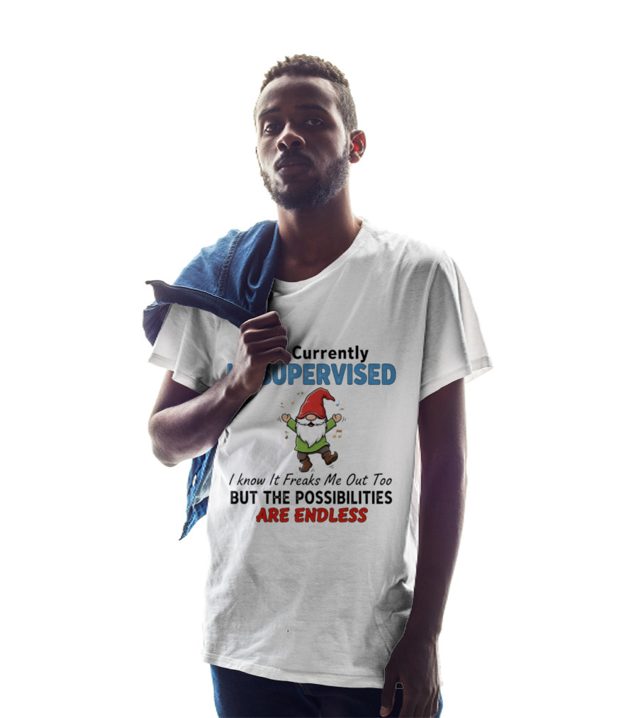 Unsupervised Gnome Christmas Possibilities Endless Fun T-Shirt