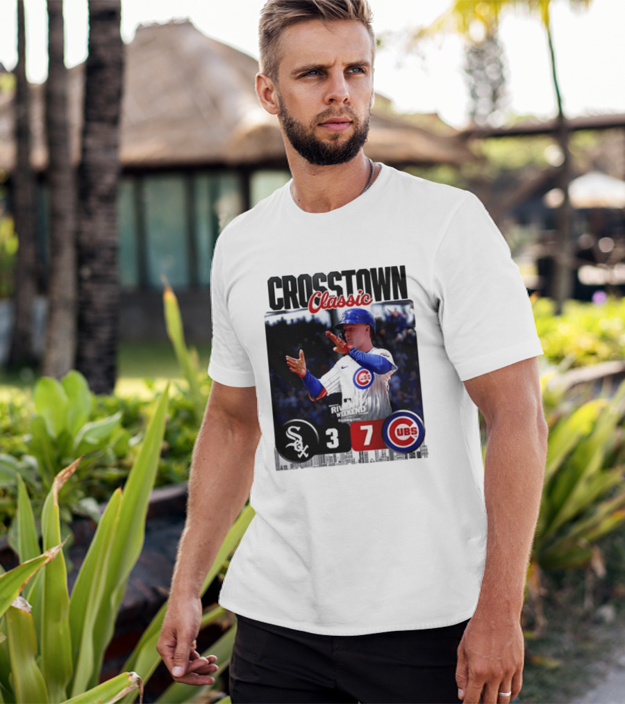 Crosstown Classic Cubs Victory Over White Sox 7 3 Pete Crow Armstrong MLB Rival Weekend T-Shirt