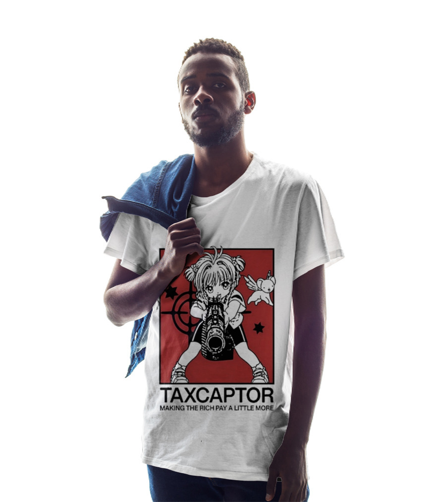 Sakura Cardcaptor Taxcaptor Making The Rich Pay A Little More Bold Anime Mashup T-Shirt