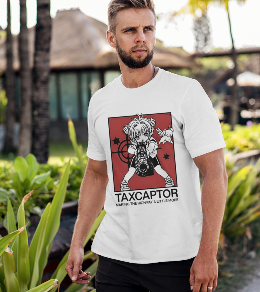 Sakura Cardcaptor Taxcaptor Making The Rich Pay A Little More Bold Anime Mashup T-Shirt