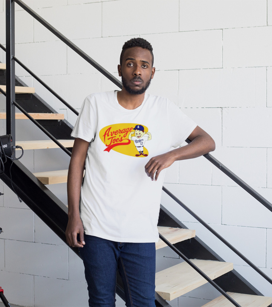 Average Joe's Dodgers No 17 LA Cartoon T-Shirt