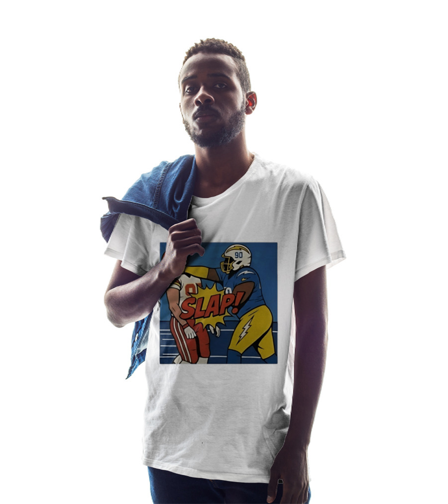 SLAP Teair Tart Hits Travis Kelce Helmets Chargers Chiefs Football T-Shirt