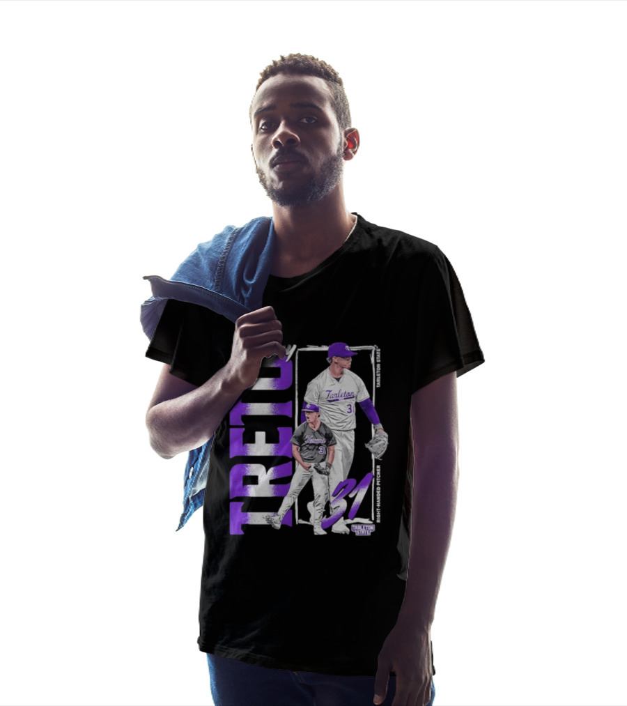 Anthony Treto 31 Tarleton State Baseball Pitcher T-Shirt