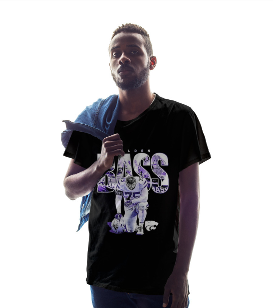 Holden Bass 75 Kansas State NCAA Football Stamped Show Respect T-Shirt
