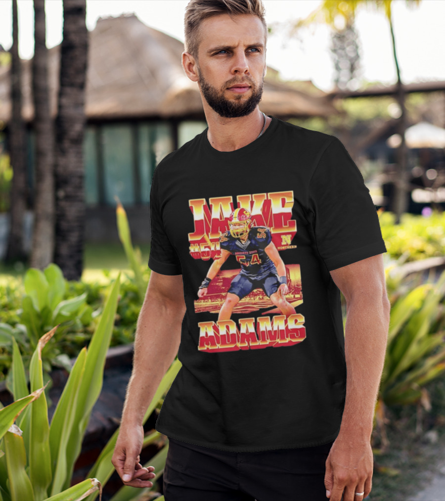 Jake Adams 54 Northern State University NCAA Football Player Number T-Shirt