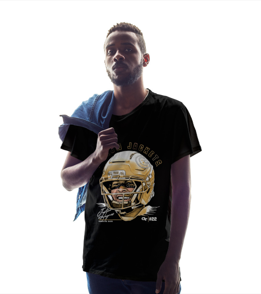 Georgia Tech Yellow Jackets Justice Haynes Running Back 22 Football T-Shirt