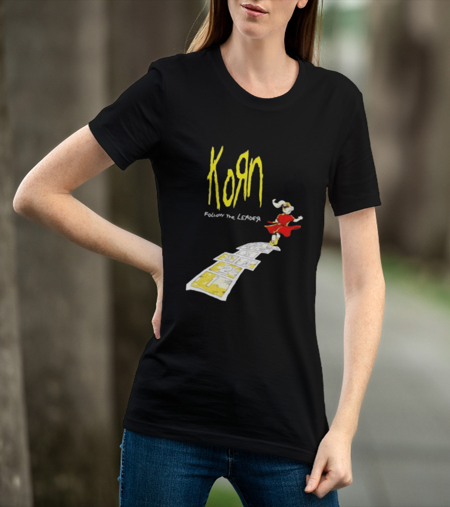 Korn Follow The Leader Nu Metal Band Hopscotch Cover T-Shirt
