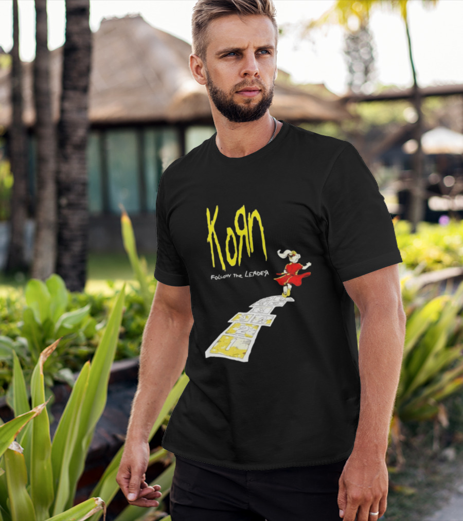 Korn Follow The Leader Nu Metal Band Hopscotch Cover T-Shirt