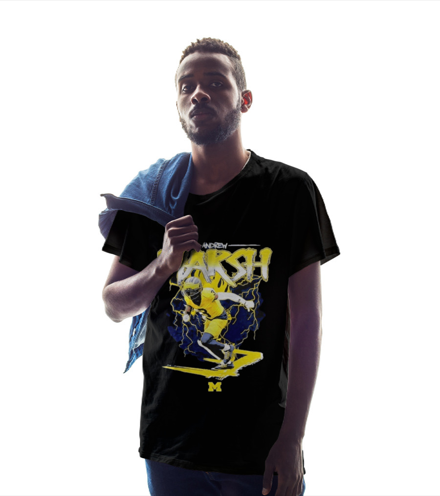 Andrew Marsh 3 Michigan Wolverines Football Player NCAA T-Shirt