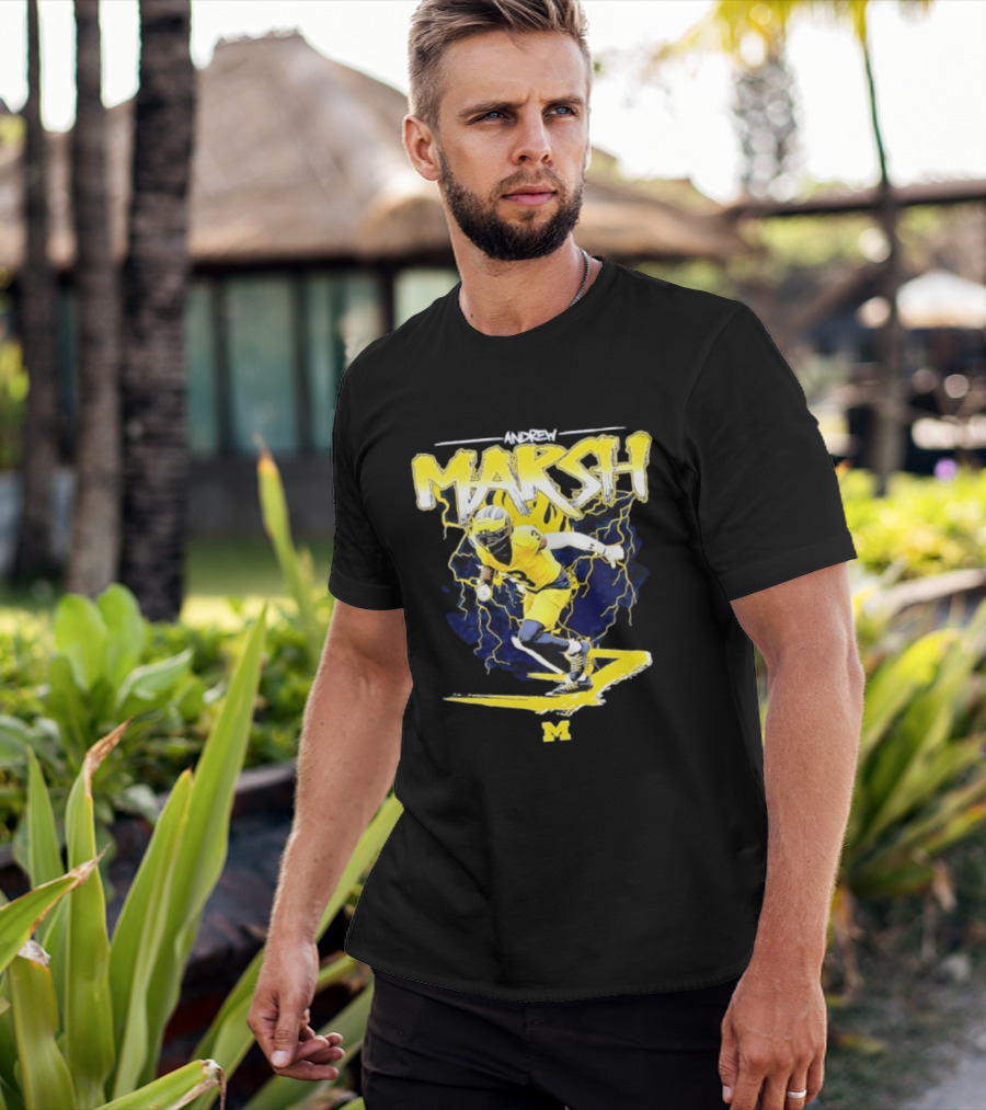 Andrew Marsh 3 Michigan Wolverines Football Player NCAA T-Shirt