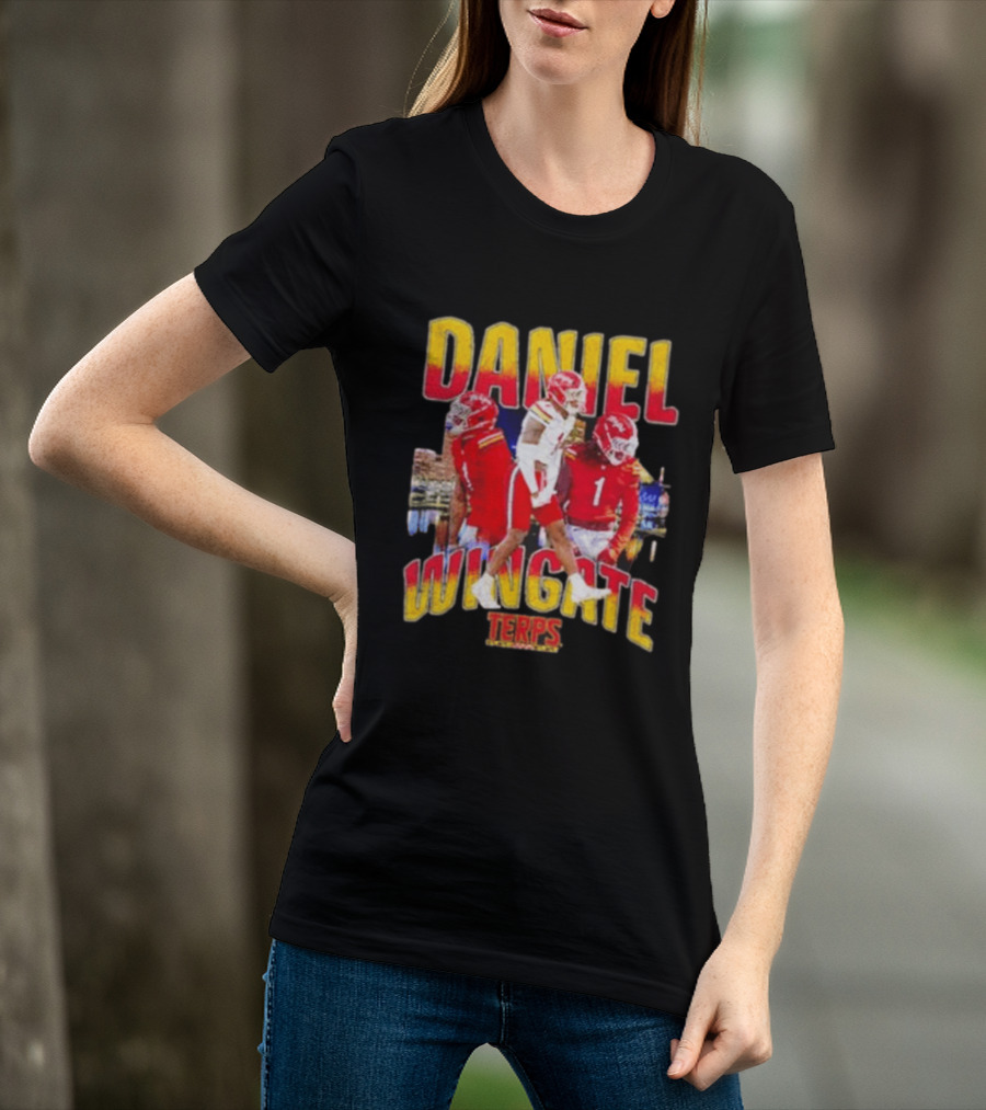 Daniel Wingate Terps No 1 Maryland Football Collage T-Shirt