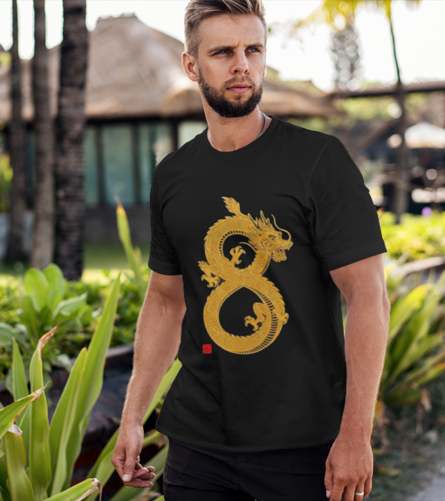 Infinity Dragon Of Fortune Mythical Serpent Symbol Asian Lore T-Shirt