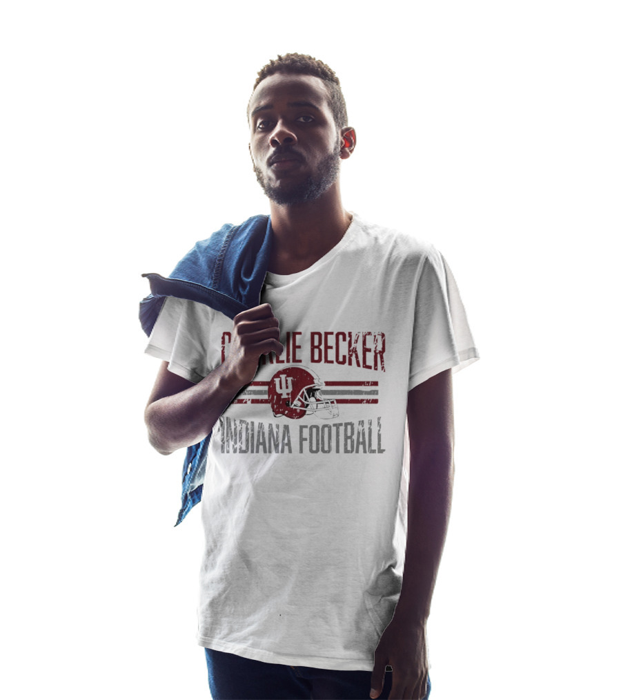 Charlie Becker Indiana Hoosiers Football Helmet Hero NCAA T-Shirt