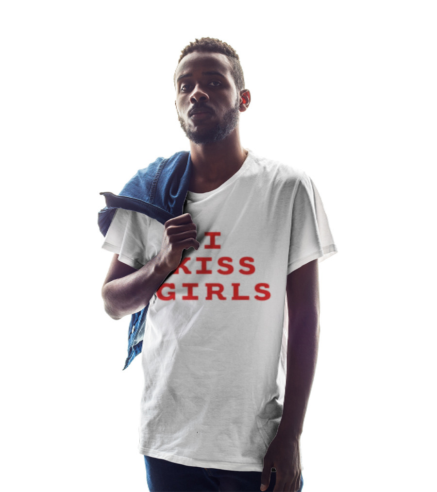 I Kiss Girls Bold Red T-Shirt