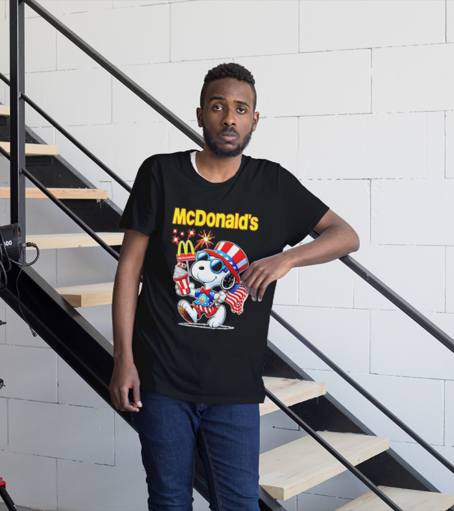 Snoopy McDonald's American Celebration 1776 2026 250th Anniversary Patriotic T-Shirt