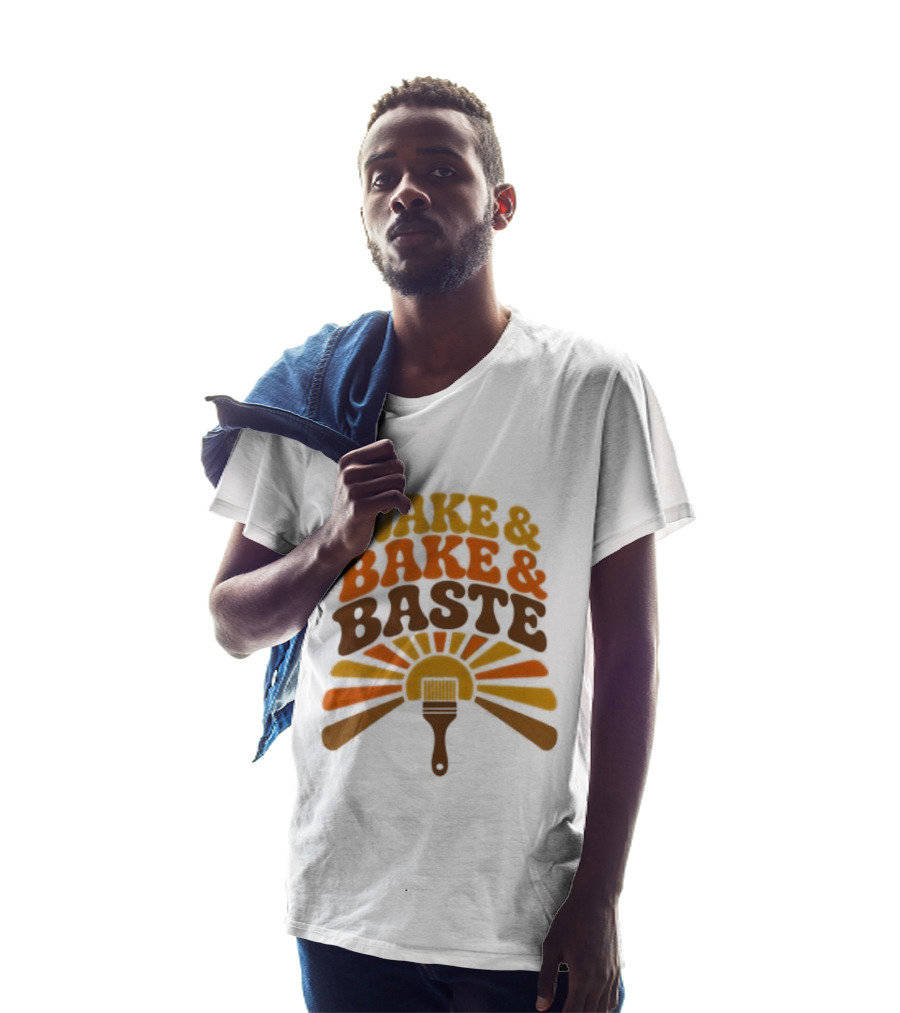 Wake And Bake And Baste With Sunrise Spatula Cooking T-Shirt