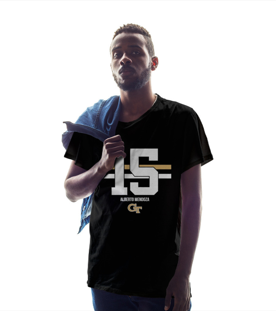 Alberto Mendoza 15 Georgia Tech NCAA GT Football T-Shirt