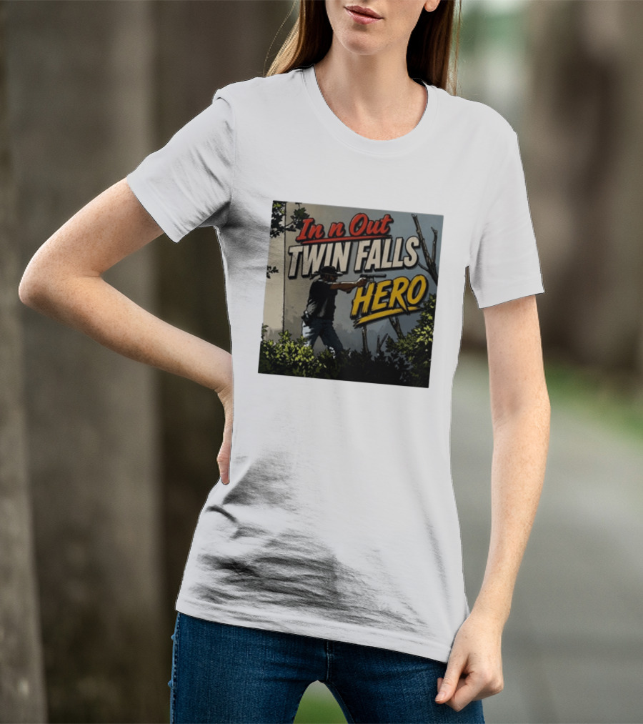 In N Out Twin Falls Hero 2026 Action Scene T-Shirt