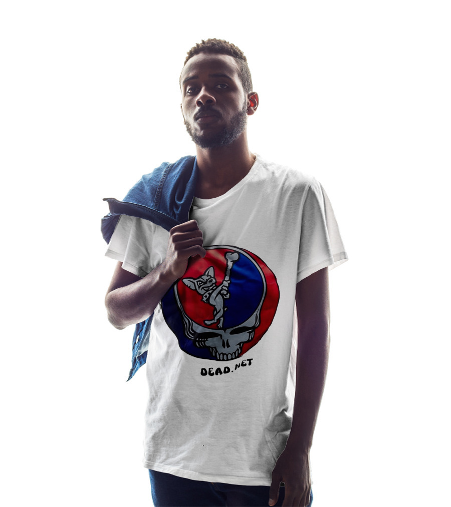 El Paso Dead.Net Skull With French Bulldog And Bone T-Shirt