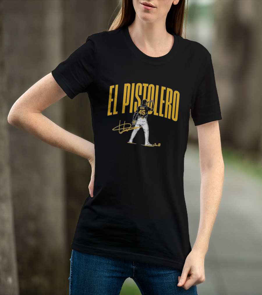 El Pistolero Abner Uribe 45 Signature Baseball Player T-Shirt