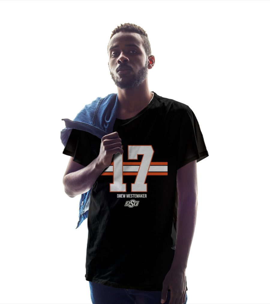 Drew Mestemaker 17 Oklahoma State OSU Football NCAA T-Shirt