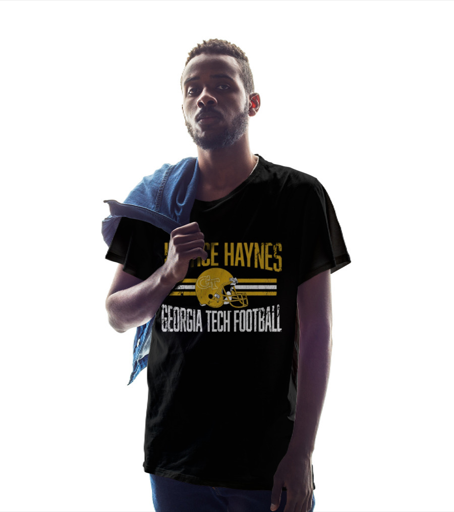 Justice Haynes Georgia Tech Football Helmet GT T-Shirt
