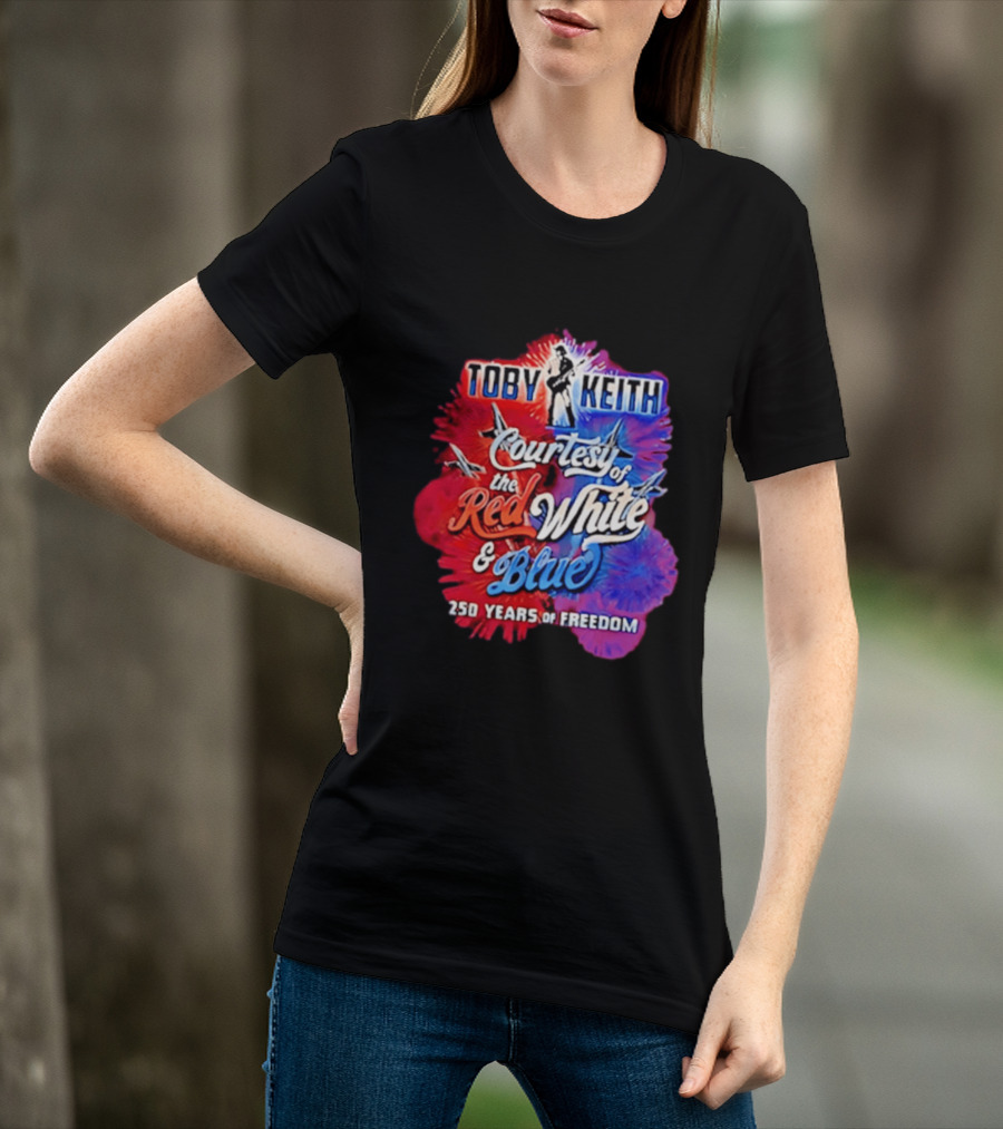 Toby Keith Courtesy Of The Red White And Blue 250 Years Of Freedom Jets T-Shirt