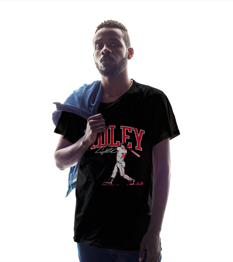 Adley Rutschman Baseball Swing Illustration With Signature T-Shirt