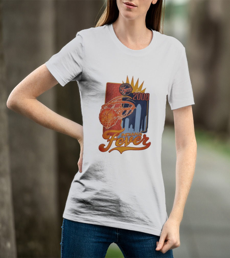 Indiana Fever Est 2000 Basketball Skyline T-Shirt
