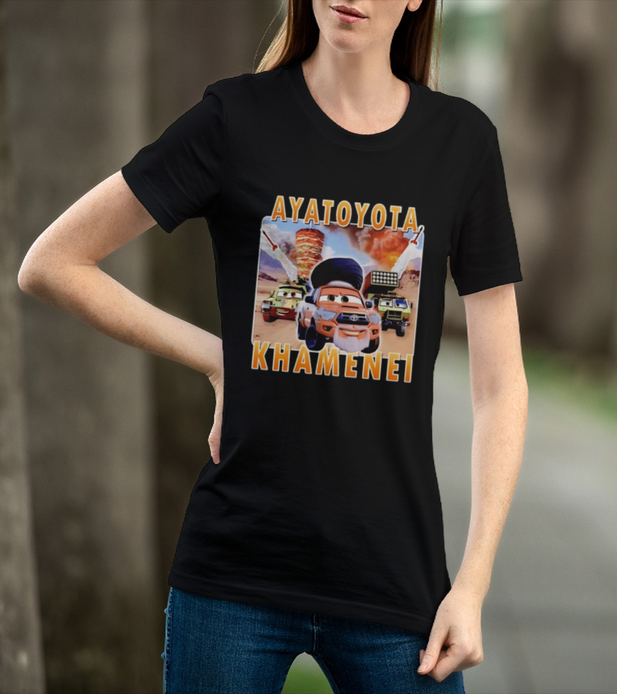 Ayatoyota Khamenei Toyota Ayatollah Car Rockets Desert Helicopter T-Shirt