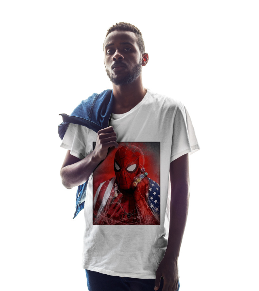 Spider Man Infinity Gauntlet Chess Piece American Flag Avengers Endgame Russo Brothers T-Shirt