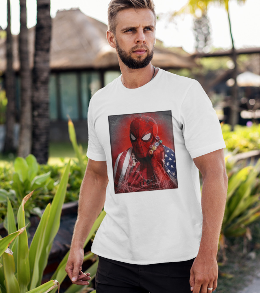 Spider Man Infinity Gauntlet Chess Piece American Flag Avengers Endgame Russo Brothers T-Shirt