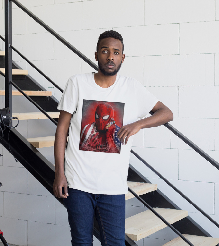 Spider Man Infinity Gauntlet Chess Piece American Flag Avengers Endgame Russo Brothers T-Shirt