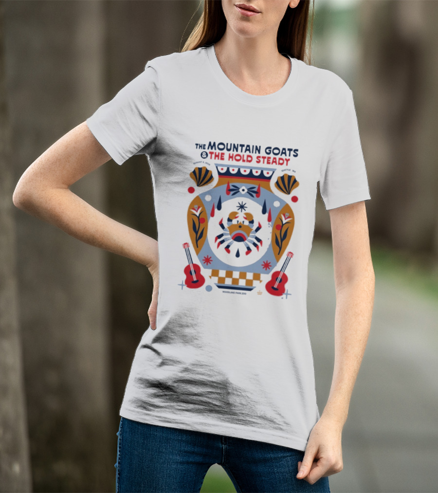 The Mountain Goats And The Hold Steady Live August 9 2026 Seattle WA Vintage Music Event T-Shirt
