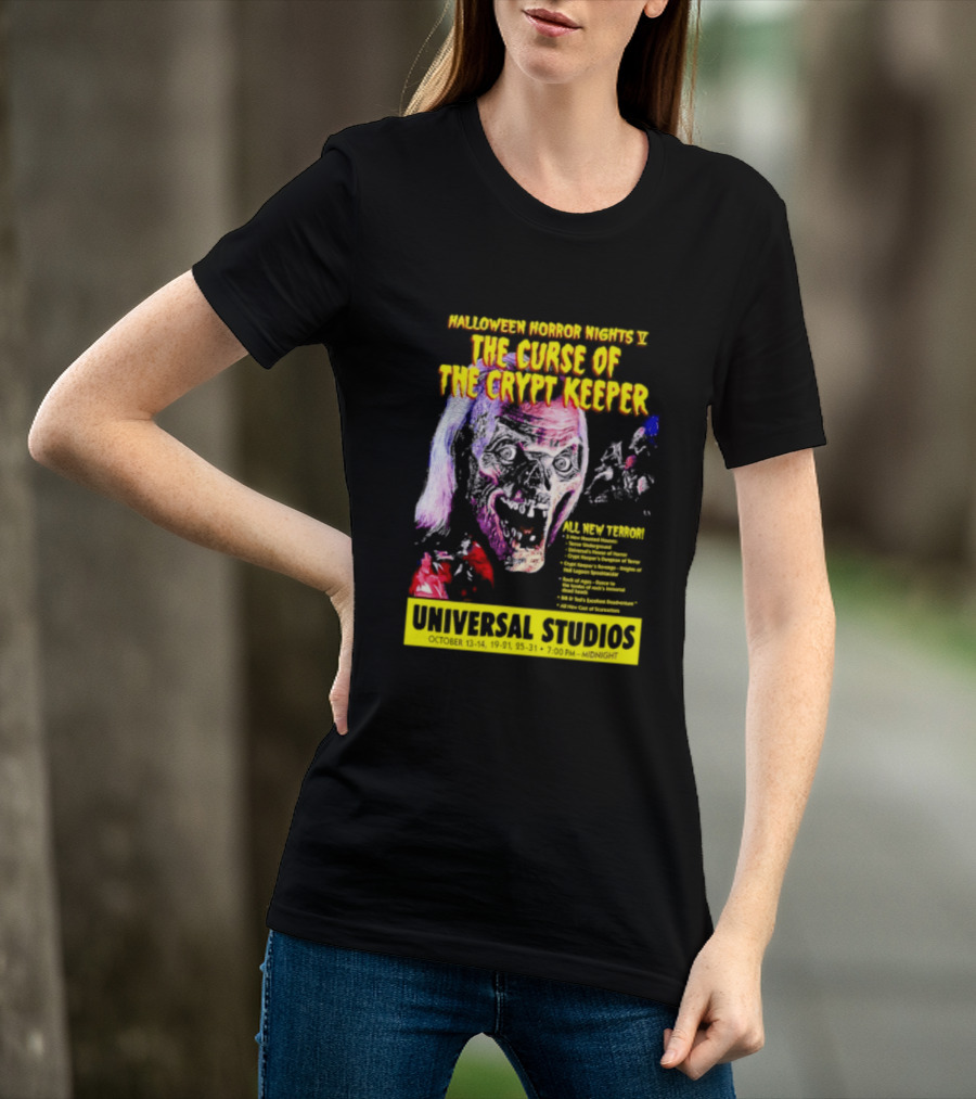 Halloween Horror Nights V The Curse Of The Crypt Keeper Universal Studios 40 Nights Of Terror Universal Studios Midnight T-Shirt