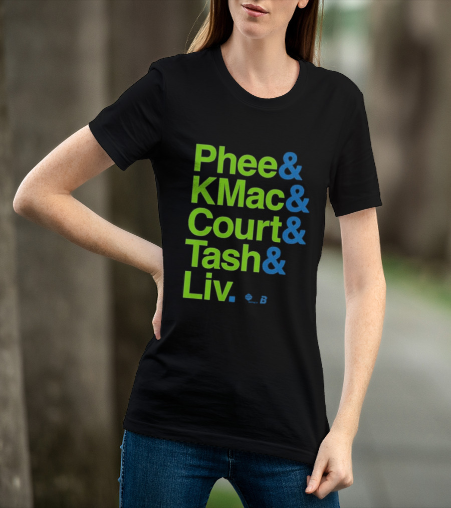 Minnesota Women's Basketball Phee & Kmac & Court & Tash & Liv Ampersand Stars 2026 T-Shirt