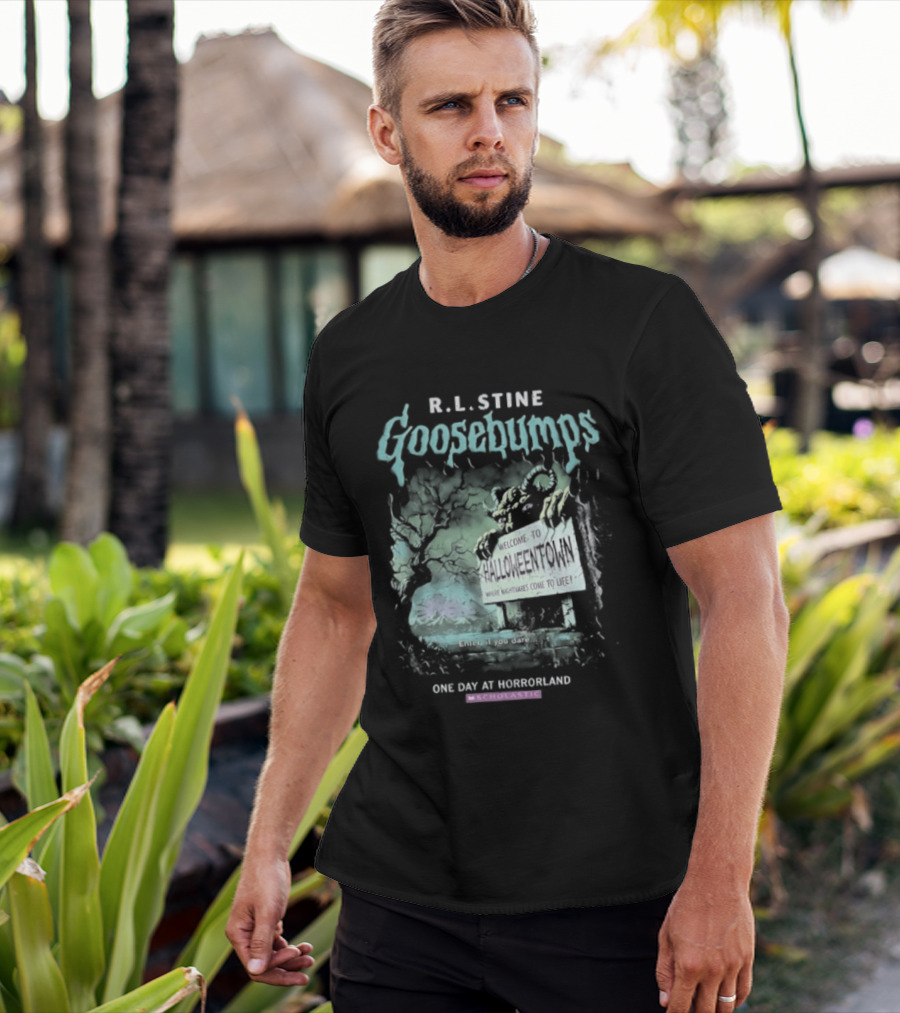 R.L. Stine Goosebumps One Day At Horrorland Halloween T-Shirt