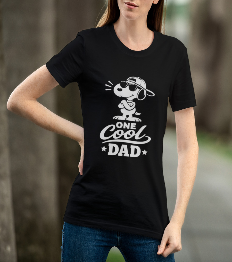 Snoopy One Cool Dad Peanuts Father's Day T-Shirt