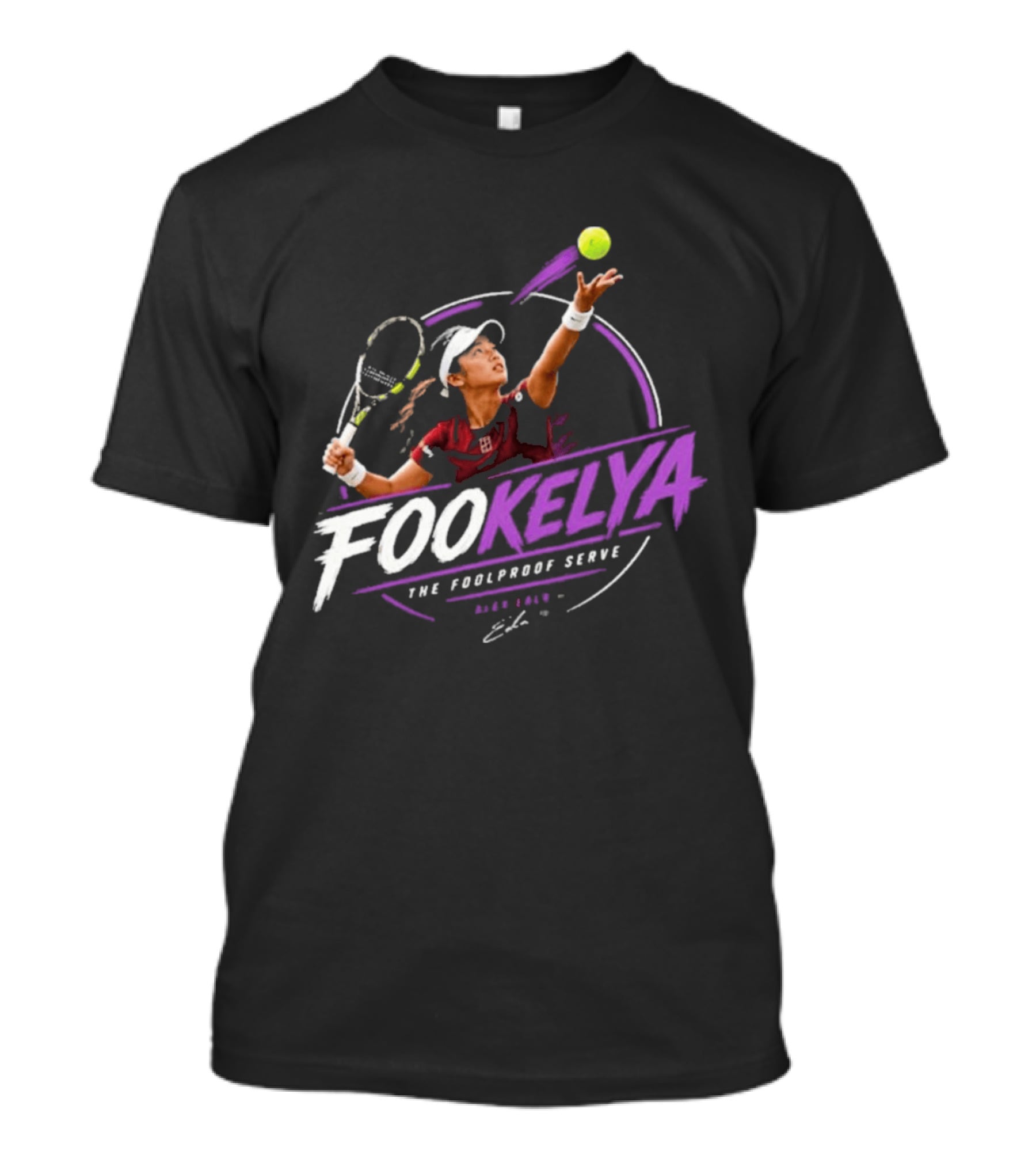 Fookelya The Poolproof Serve Tennis Player Action Serve T-Shirt