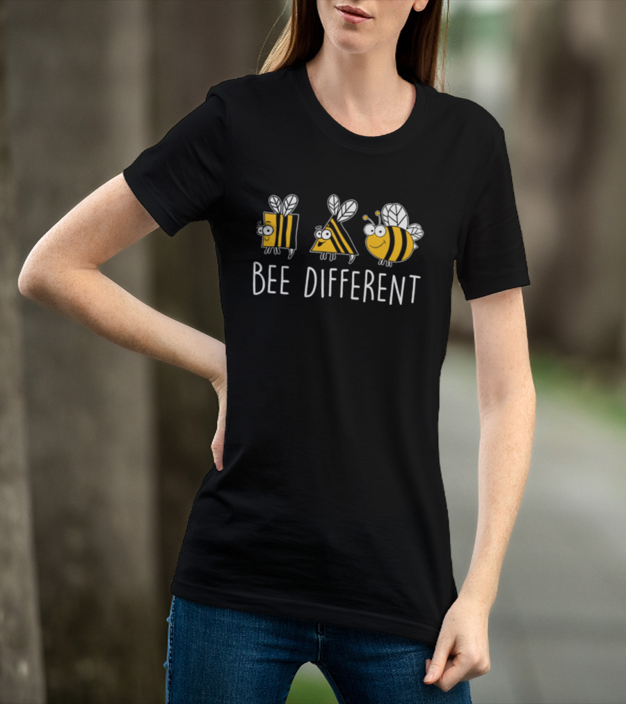 Bee Different Fun Shapes Striped Insects T-Shirt