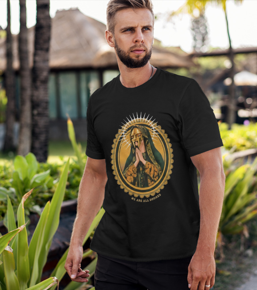 MF Doom We Are All Doomed Iconic Hip Hop Rap Prayer T-Shirt