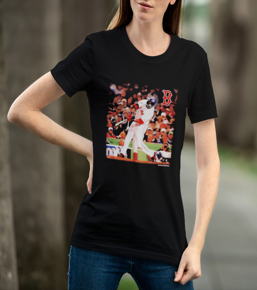 Boston Red Sox David Ortiz Iconic Swing Moment T-Shirt