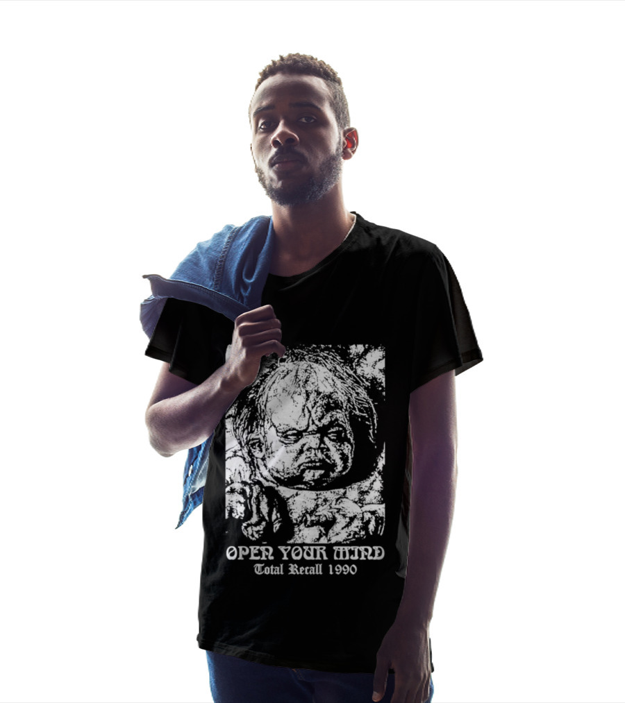 Open Your Mind Total Recall 1990 Arnold Schwarzenegger T-Shirt