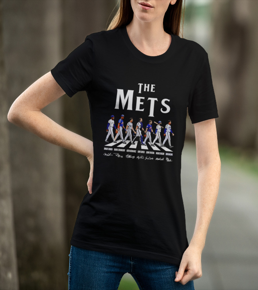 The Mets Dwight Gooden Darryl Strawberry Keith Hernandez Gary Carter Lenny Dykstra Mookie Wilson Ron Darling Abbey Road T-Shirt